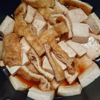 木綿豆腐と油揚げの甘辛煮